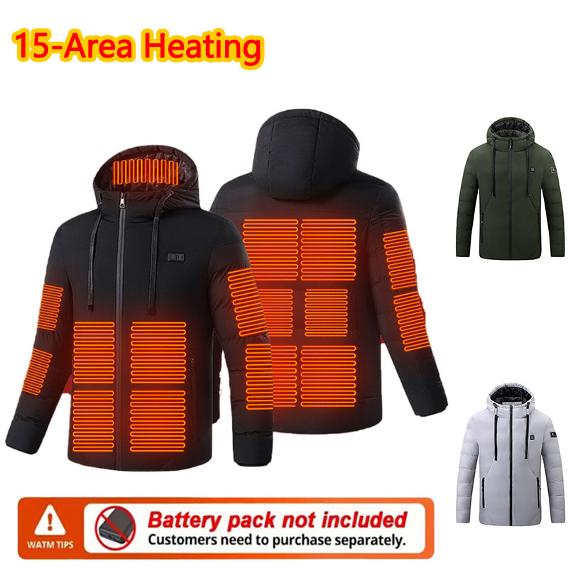 Outdoor Sport Jacket Men - 15 área aquecida jaqueta de inverno