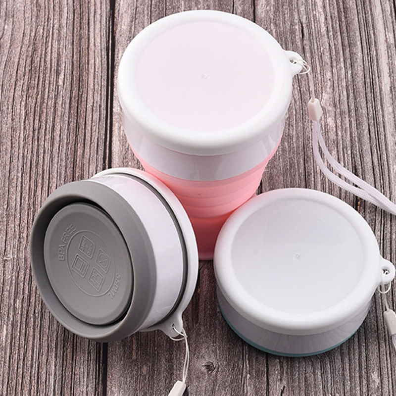 Outdoor Sport Glass Water Bottle - 200ml silicone dobrável vidro acampamento caneca
