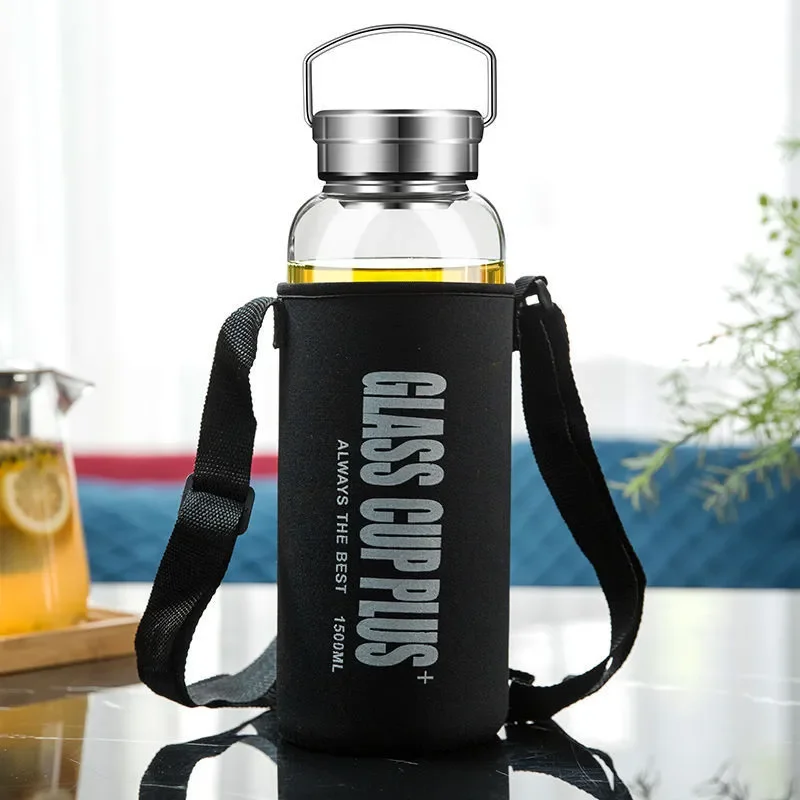 Outdoor Sport Glass Water Bottle - Garrafa de água de vidro de