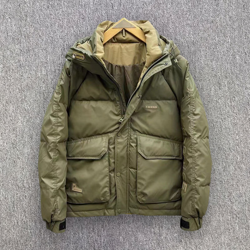 Outdoor Sport Jacket Men - Casaco com capuz de pato branco