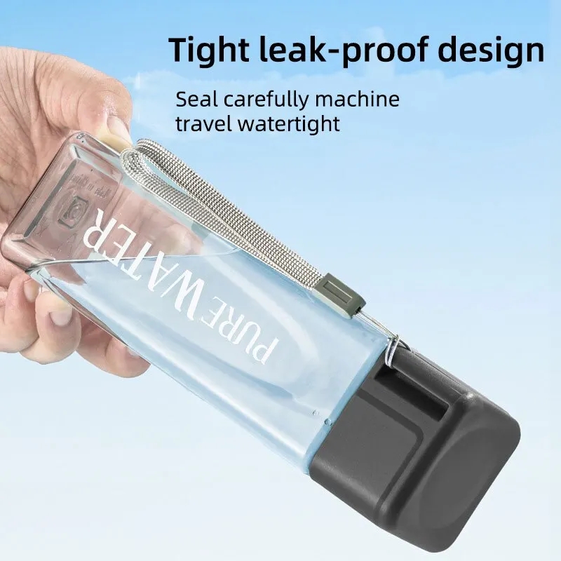 450ml, 1 peça de vidro quadrad - Outdoor Sport Glass Water Bottle avaliação e preço