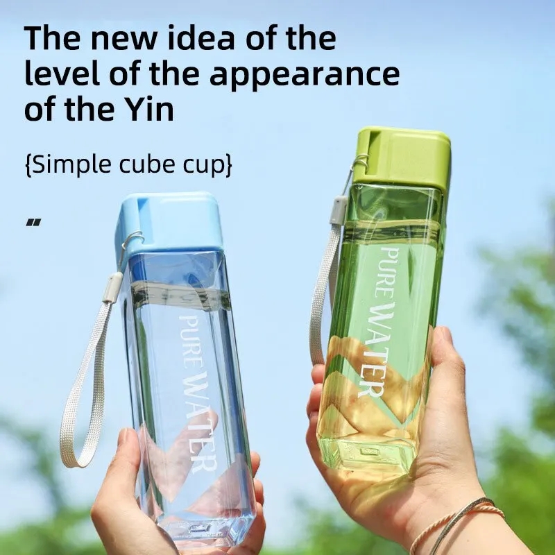 450ml, 1 peça de vidro quadrad - Outdoor Sport Glass Water Bottle avaliação e preço