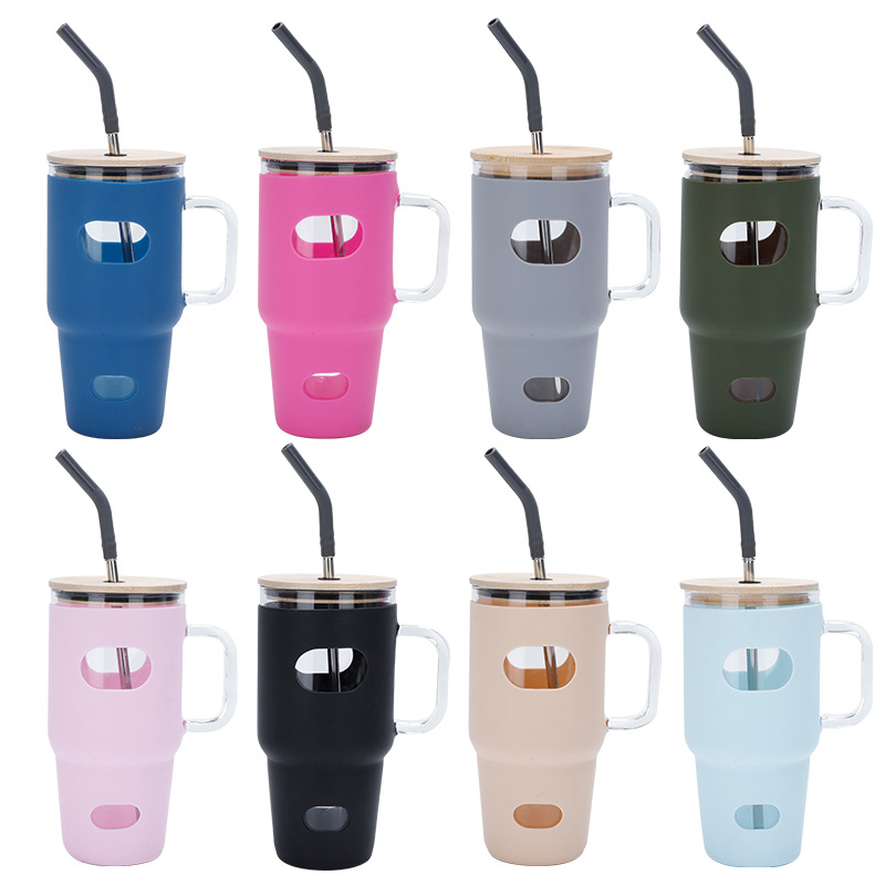 32oz portátil silicone vidro t - Outdoor Sport Glass Water Bottle avaliação e preço