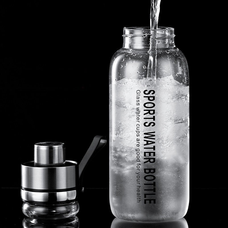 Garrafa de água de vidro de 1. - Outdoor Sport Glass Water Bottle avaliação e preço