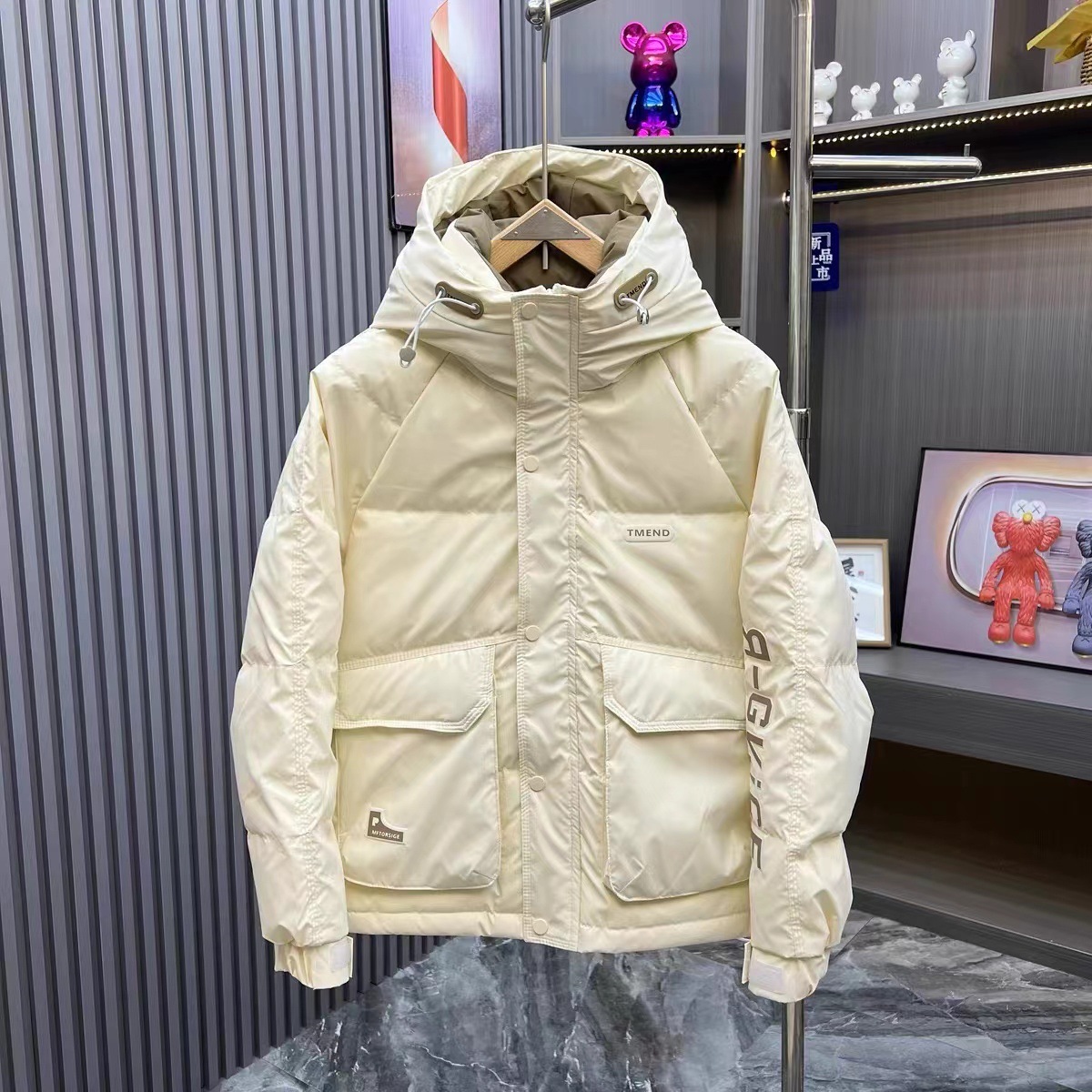 Casaco com capuz de pato branc - Outdoor Sport Jacket Men avaliação e preço