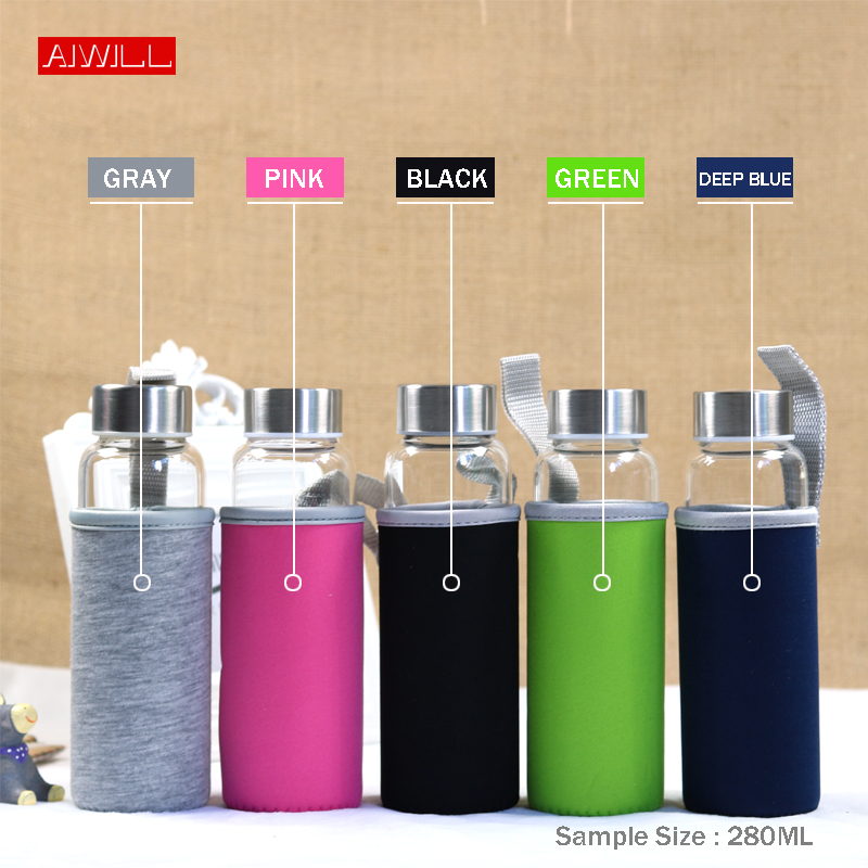 Garrafa de água esportiva de v - Outdoor Sport Glass Water Bottle avaliação e preço